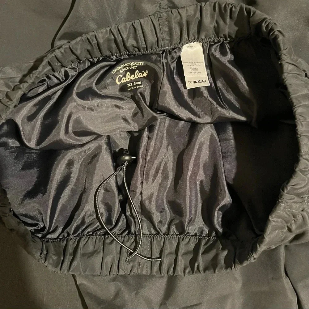 Cabela Track Pants Gray Mens Size XL Zipper Cuff Pockets Outdoors Athletic